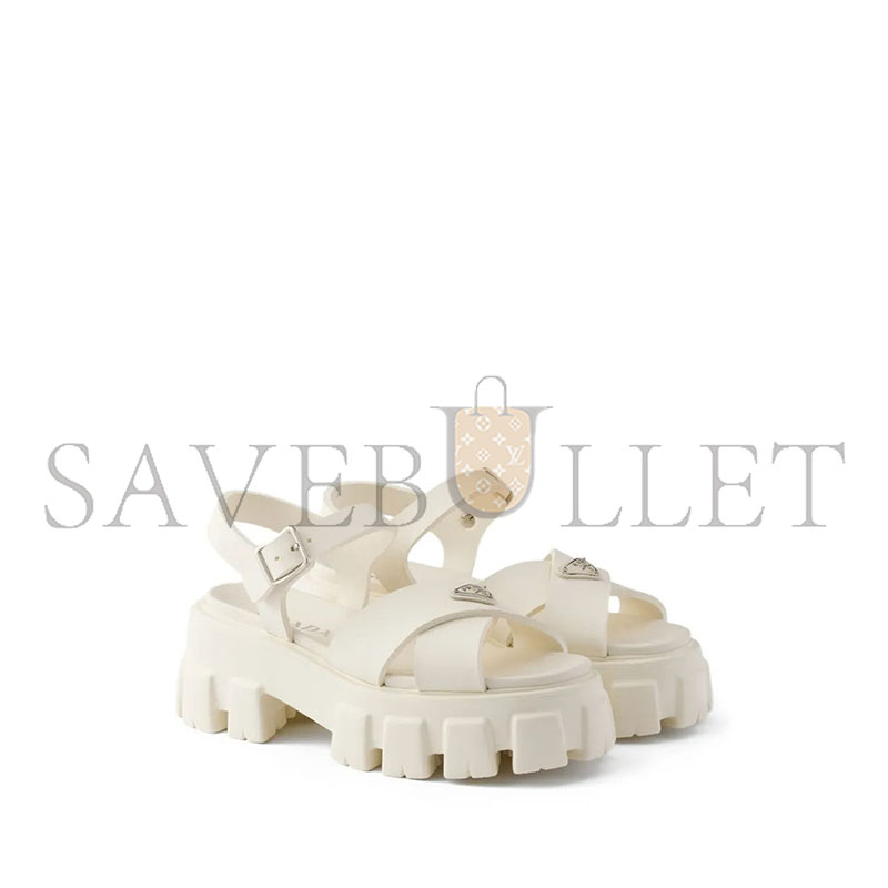 PRADA SANDALI MONOLITH DA DONNA DI COLORE BIANCO